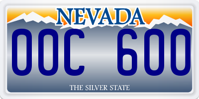 NV license plate 00C600