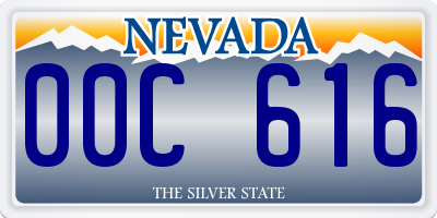 NV license plate 00C616