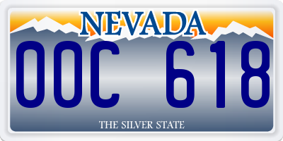 NV license plate 00C618