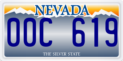 NV license plate 00C619