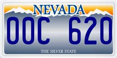 NV license plate 00C620