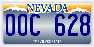 NV license plate 00C628