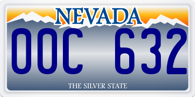 NV license plate 00C632