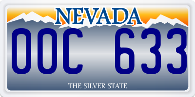 NV license plate 00C633