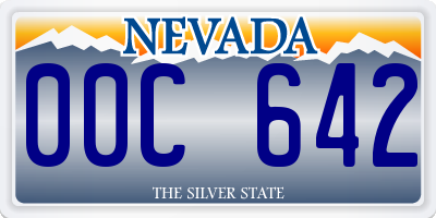 NV license plate 00C642