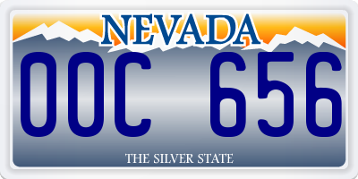 NV license plate 00C656