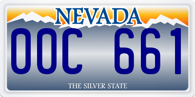 NV license plate 00C661