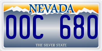 NV license plate 00C680