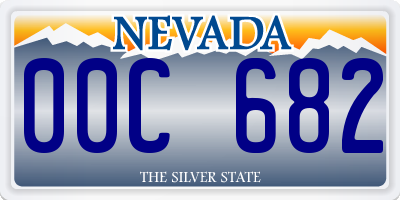 NV license plate 00C682