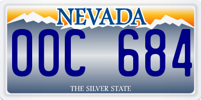NV license plate 00C684