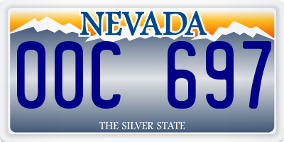 NV license plate 00C697