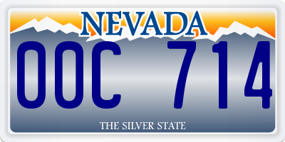 NV license plate 00C714