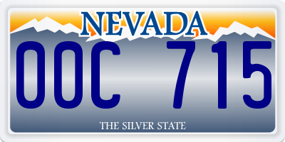 NV license plate 00C715