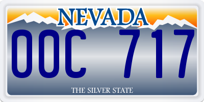 NV license plate 00C717