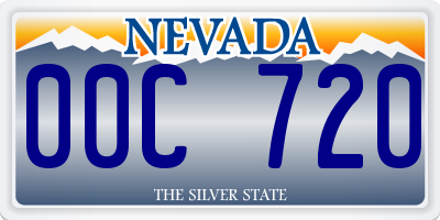 NV license plate 00C720