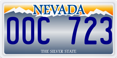 NV license plate 00C723