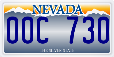 NV license plate 00C730