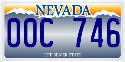 NV license plate 00C746