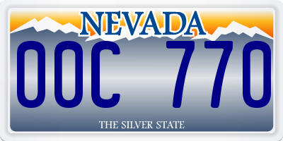 NV license plate 00C770