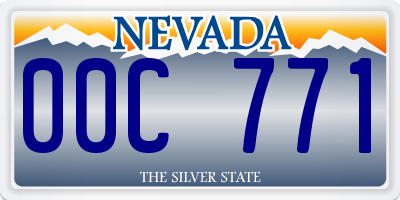 NV license plate 00C771
