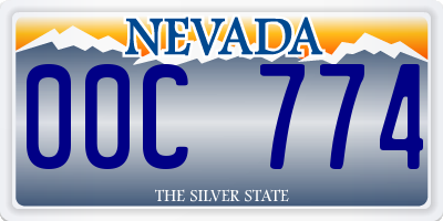 NV license plate 00C774