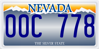 NV license plate 00C778