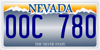 NV license plate 00C780