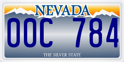 NV license plate 00C784