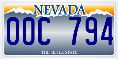 NV license plate 00C794