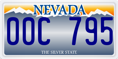 NV license plate 00C795