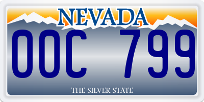 NV license plate 00C799