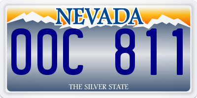 NV license plate 00C811