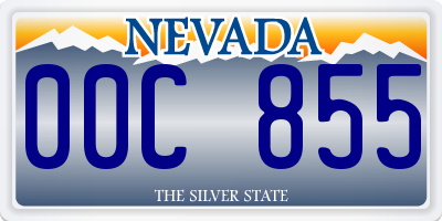 NV license plate 00C855