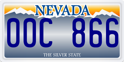 NV license plate 00C866