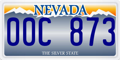 NV license plate 00C873