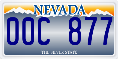 NV license plate 00C877