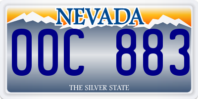NV license plate 00C883