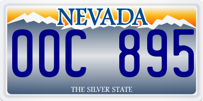 NV license plate 00C895