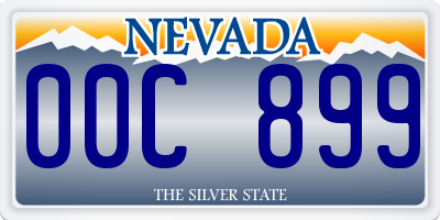 NV license plate 00C899