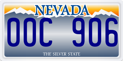 NV license plate 00C906