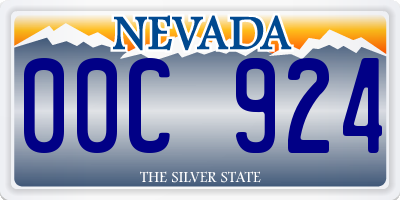 NV license plate 00C924