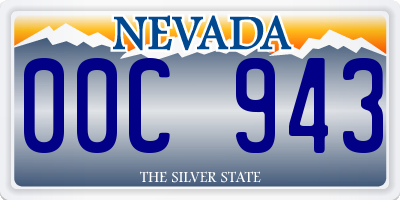 NV license plate 00C943