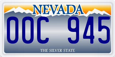 NV license plate 00C945