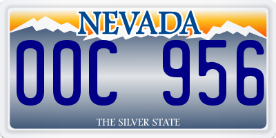 NV license plate 00C956