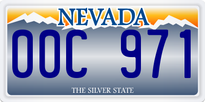 NV license plate 00C971