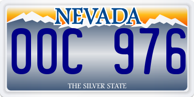 NV license plate 00C976