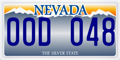 NV license plate 00D048