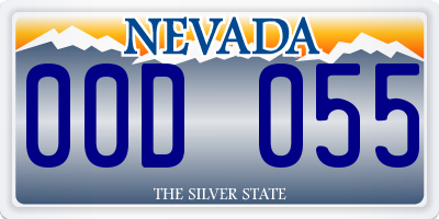 NV license plate 00D055