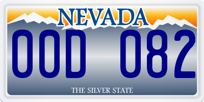 NV license plate 00D082