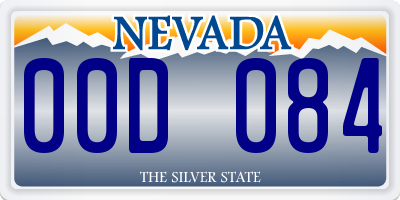 NV license plate 00D084